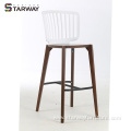 wood barstool durable PP back solid beech barstool